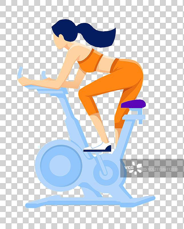 正在锻炼的女生图片素材