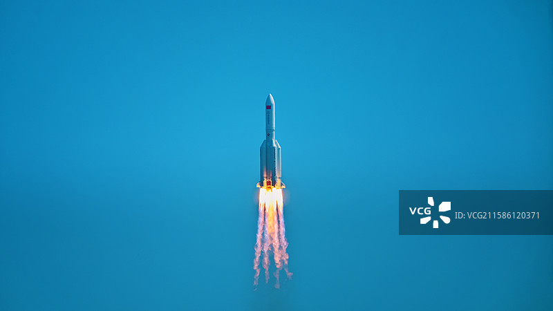 长征五号B遥四运载火箭运抵航天发射成功图片素材