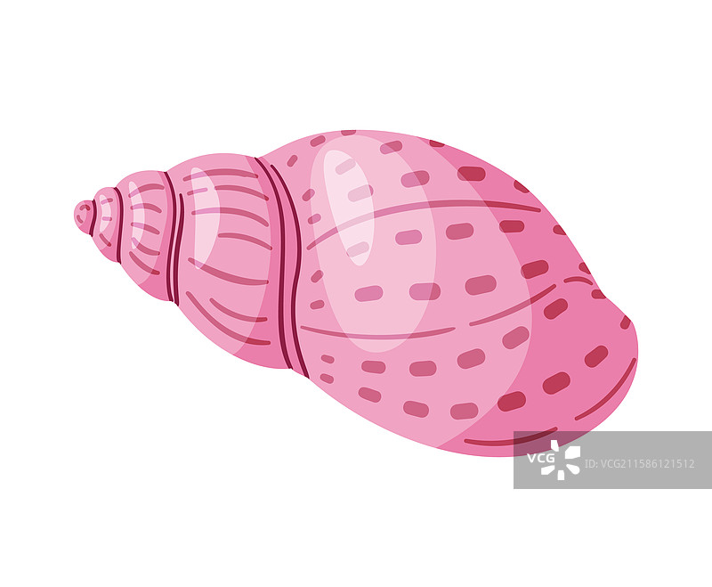 巴比伦贝壳手绘卡通平面风格图片素材