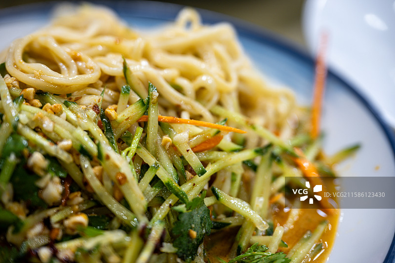 凉拌黄瓜面条图片素材