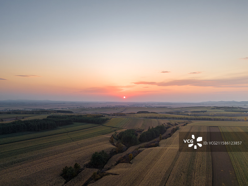 黑龙江佳木斯桦南县共和湖风景区田野风光图片素材