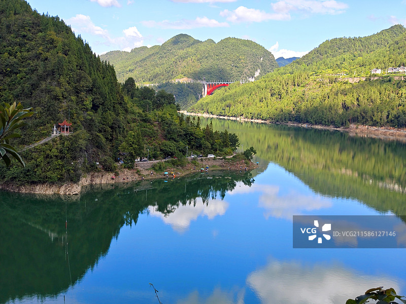 咸丰县唐崖河风光图片素材