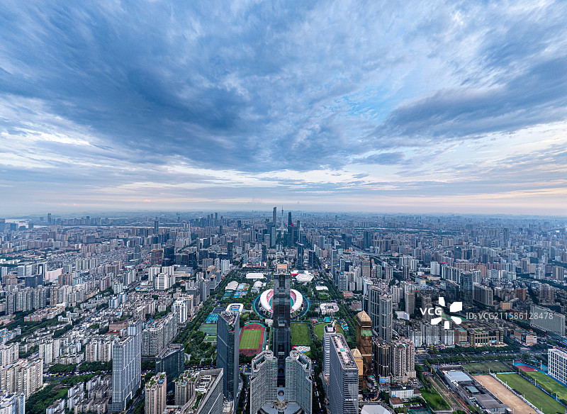 广州城市全景俯瞰壮丽风光图片素材