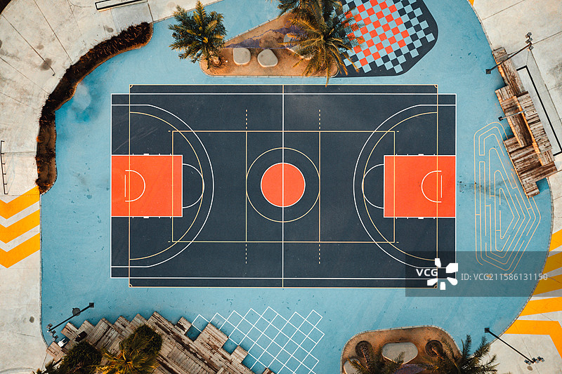 垂直视角近景球场图片素材