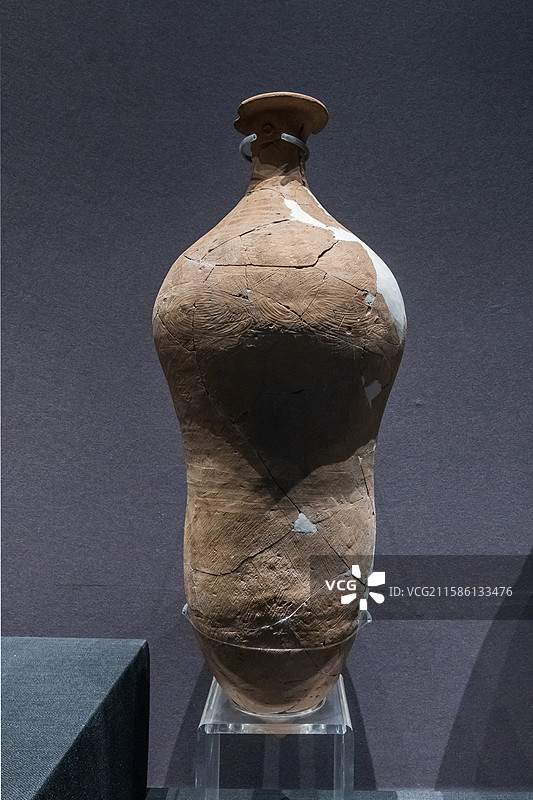 陕西历史博物馆尖底瓶新石器时代西安市高陵区杨官寨遗址出土陕西省考古研究院藏品图片素材