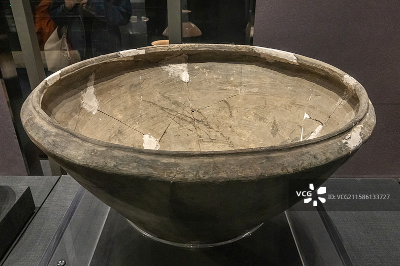 陕西历史博物馆陶瓮新石器时代西安市高陵区杨官寨遗址出土陕西省考古研究院藏品图片素材