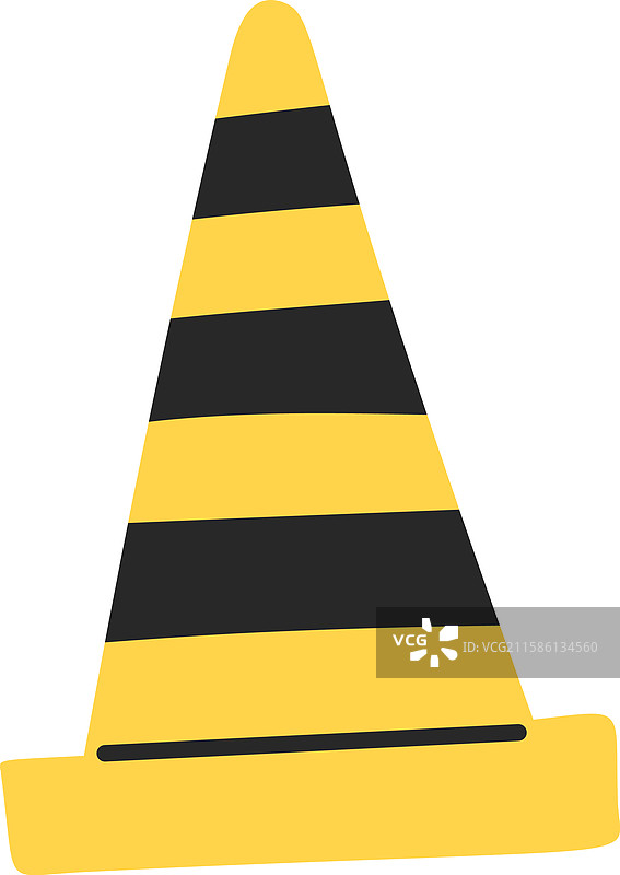 锥形路标警告标志图片素材