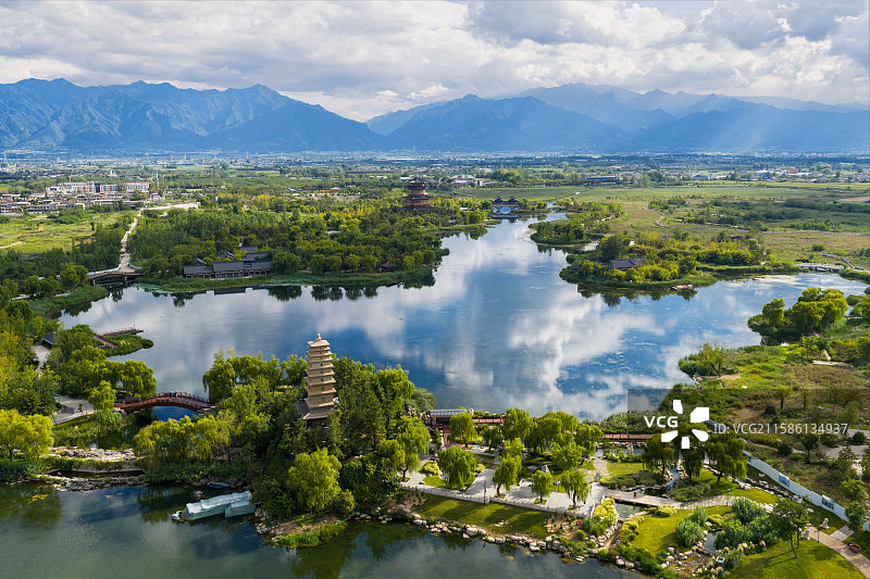 渼陂湖图片素材
