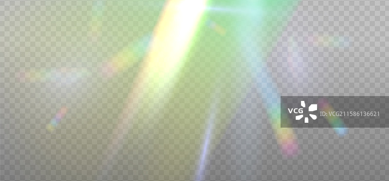 彩虹绿色反射高光眩光图片素材