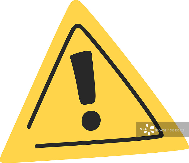 黄色三角形感叹号标志图片素材