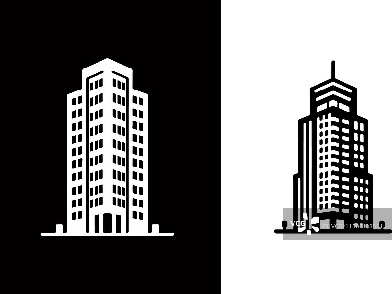 城市天际线剪影图片素材