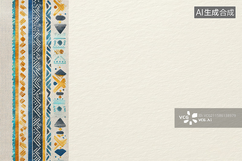 【AI数字艺术】民族风几何竖条装饰图案设计图片素材