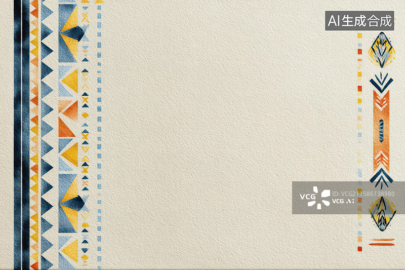 【AI数字艺术】民族风几何竖条装饰图案设计图片素材