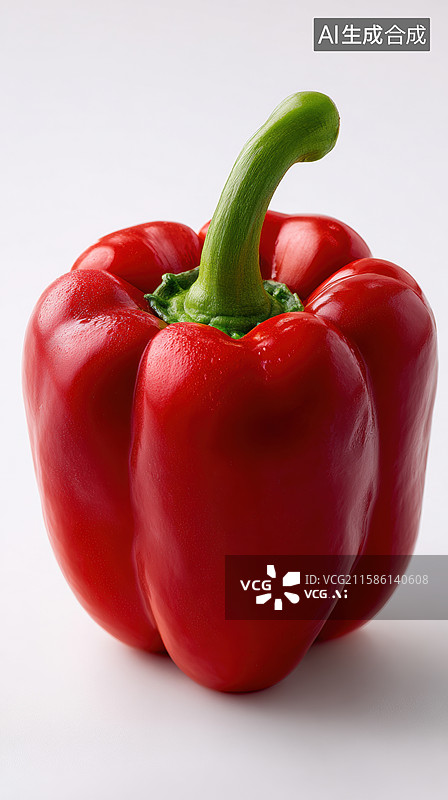 【AI数字艺术】新鲜红色甜椒特写图片素材