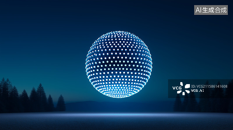 【AI数字艺术】互联网科技背景——抽象发光蓝色地球图片素材