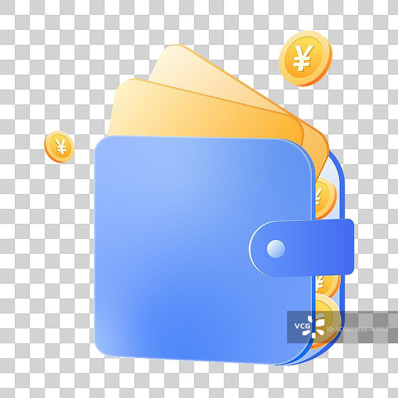 金币和钱包插画图片素材