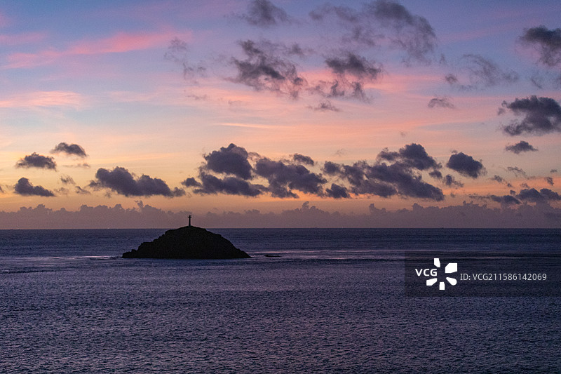 浙江舟山岱山岛海上日出朝霞风景图片素材