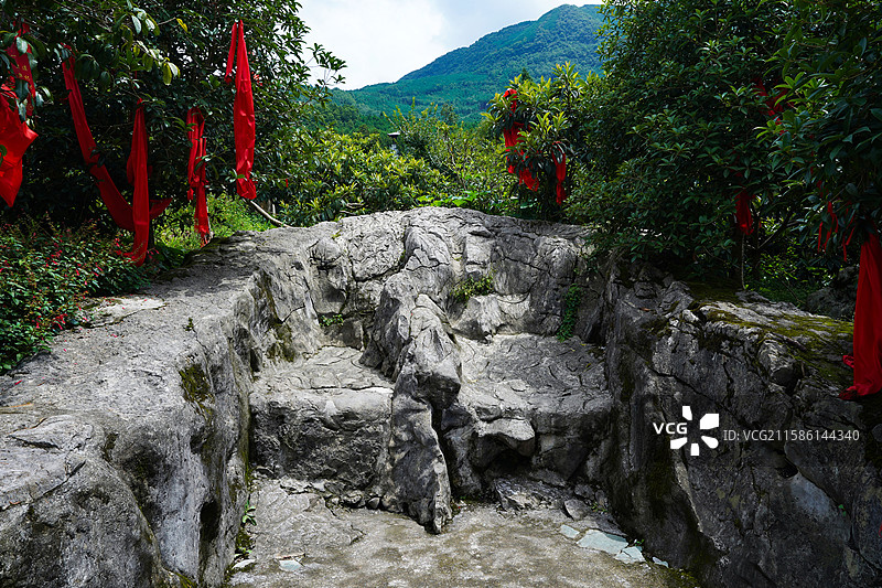 四川北川县石椅羌寨图片素材