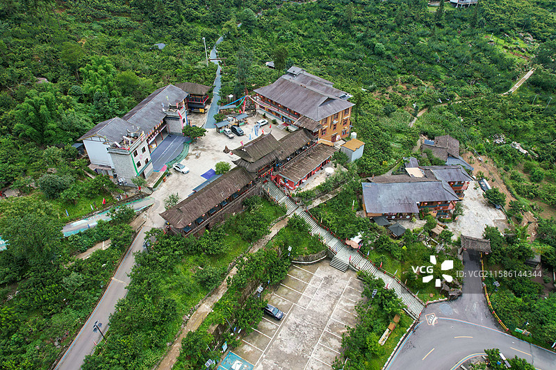 四川北川县石椅羌寨图片素材