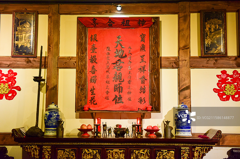 天地君亲师位家神牌位图片素材