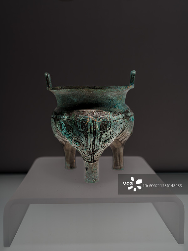 兽面纹鬲（西周中期），上海博物馆图片素材