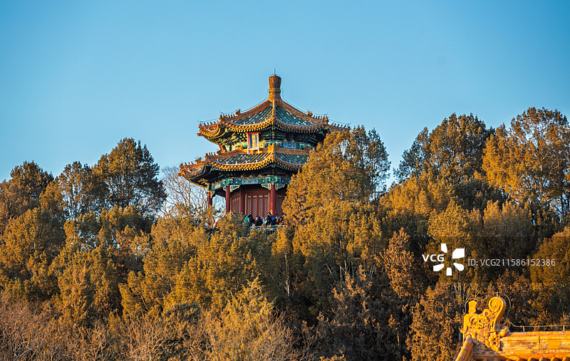 北京景山公园辑芳亭图片素材