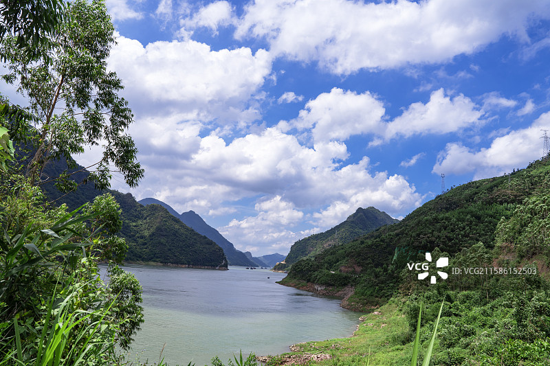 广西贵港大藤峡生态旅游区美丽的风光图片素材
