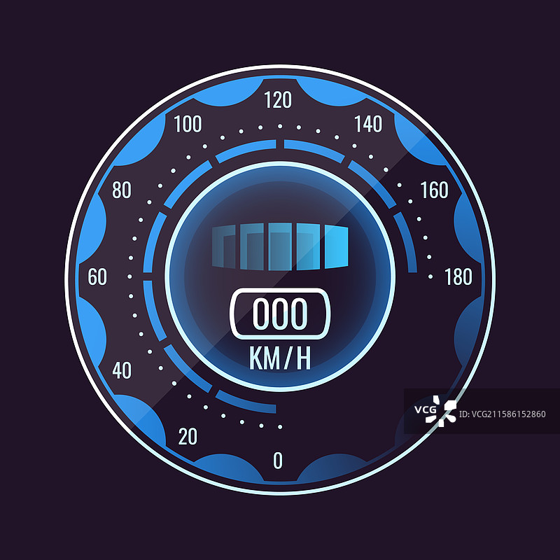 仪表盘上的速度表零速指示图片素材
