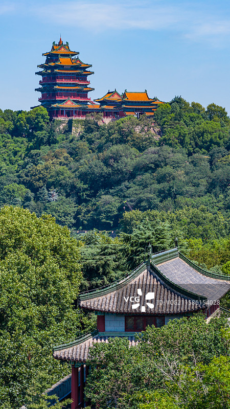 南京阅江楼挹江门仪凤门同框图片素材