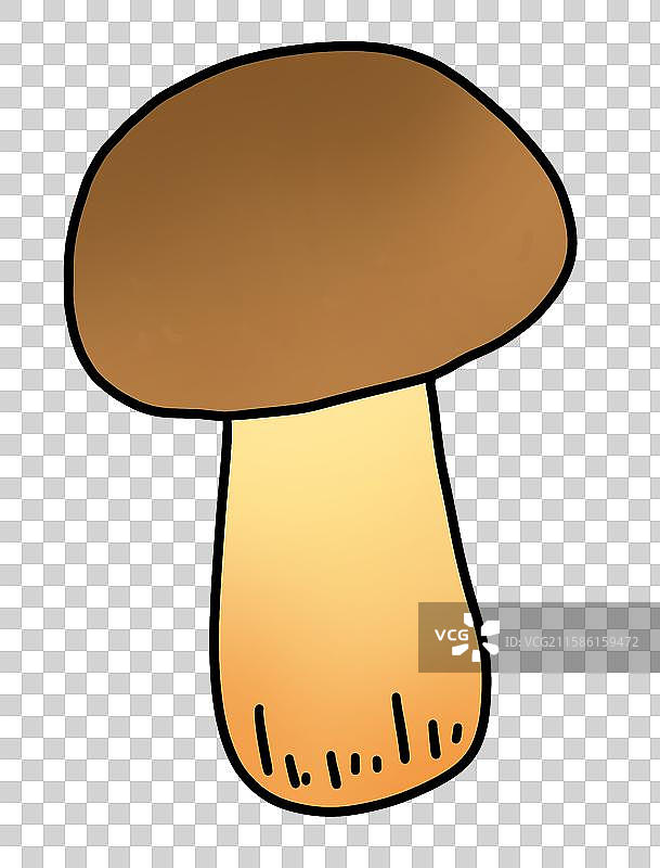 蘑菇插画-黄癞头菌图片素材