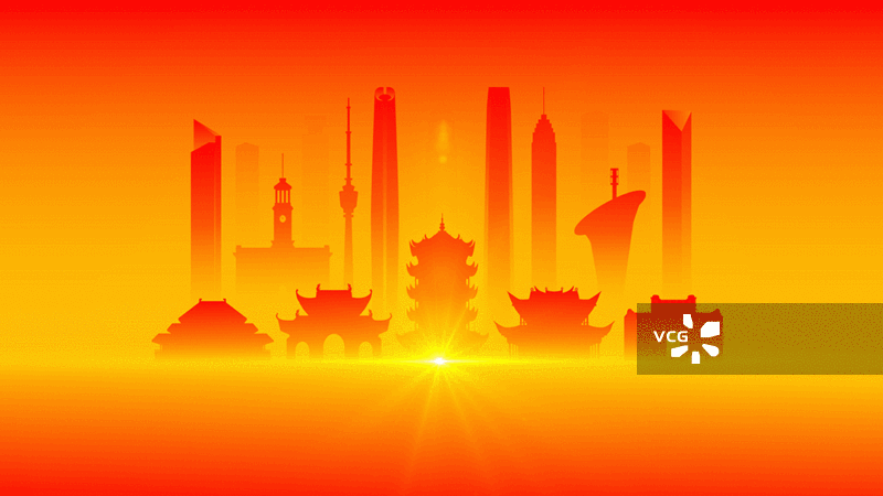 武汉国庆节春节红色喜庆动画片头图片素材