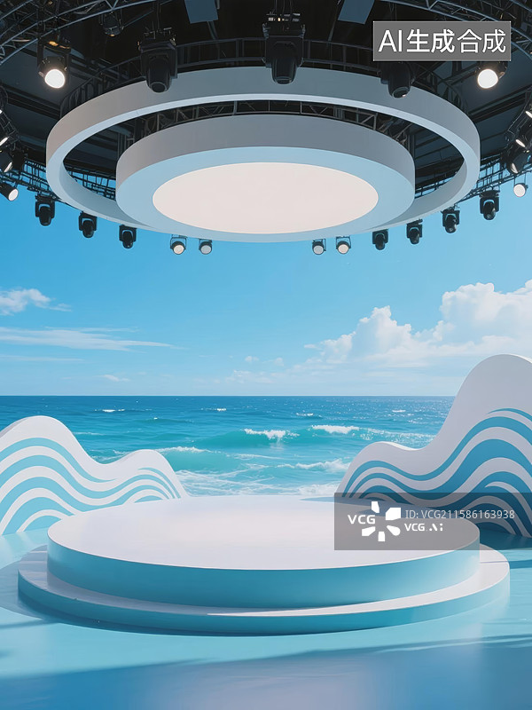 【AI数字艺术】未来舞台设计图片素材