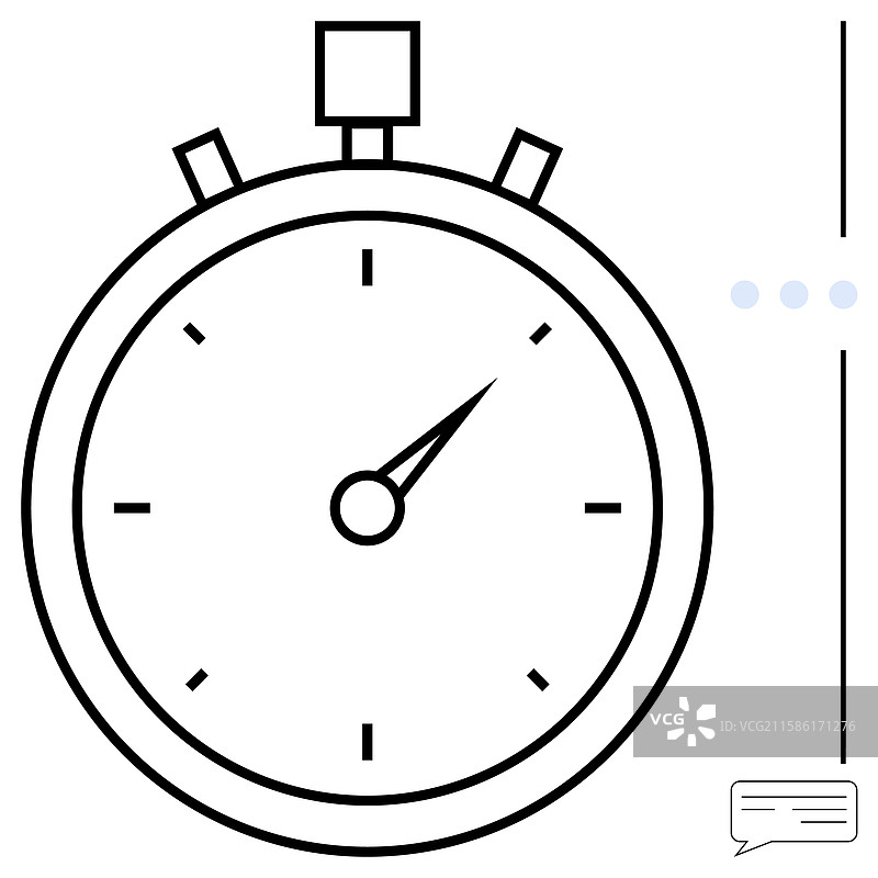 带聊天气泡的简约计时器图片素材