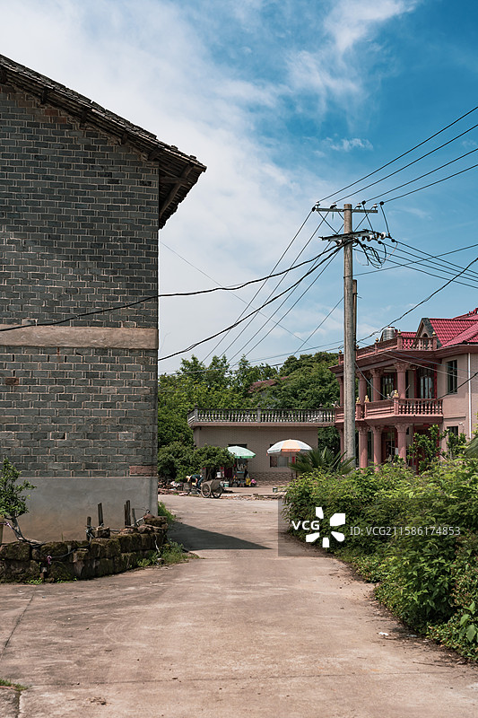 江西抚州临川的小村庄的景色图片素材