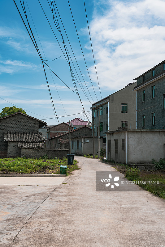江西抚州临川的小村庄的景色图片素材