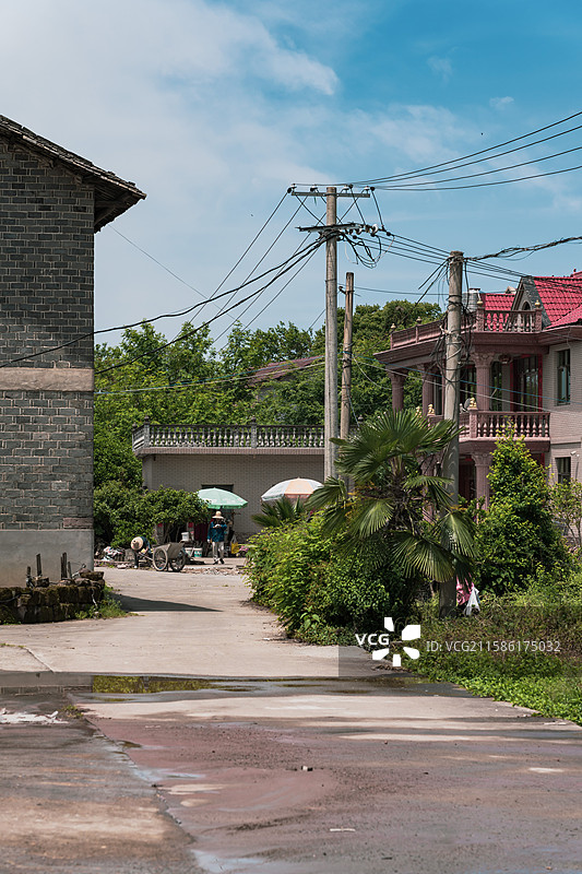 江西抚州临川的小村庄的景色图片素材
