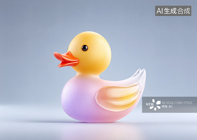 【AI数字艺术】彩色卡通小鸭子图片素材