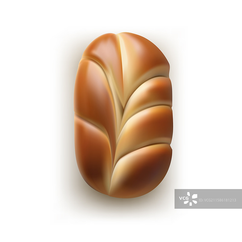 自制美味的烤面包卷，背景为白色图片素材