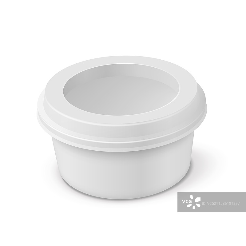 圆形塑料桶容器用于乳制品图片素材