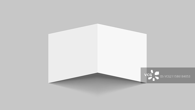 3D方形双折透明宣传册模型模板图片素材