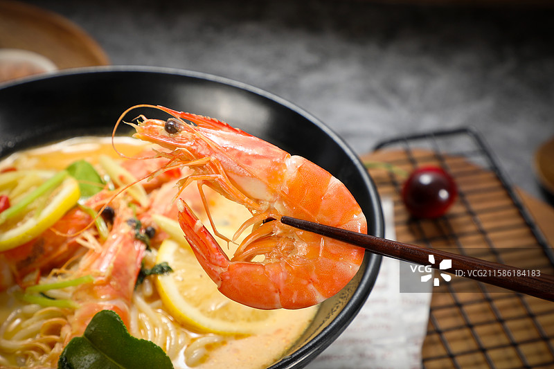 鲜虾面图片素材