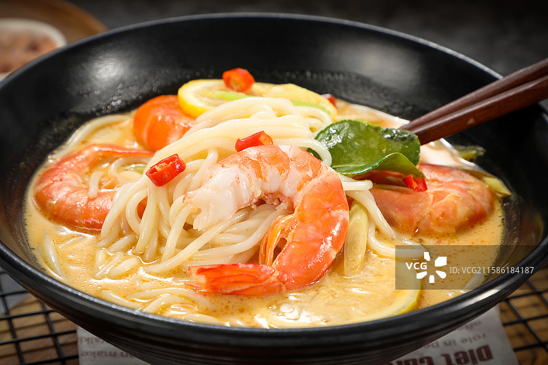 鲜虾面图片素材