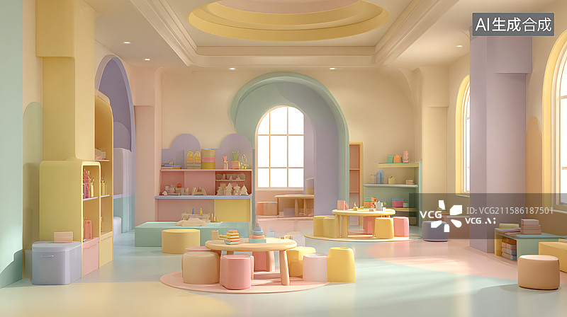 【AI数字艺术】童趣乐园天地图片素材