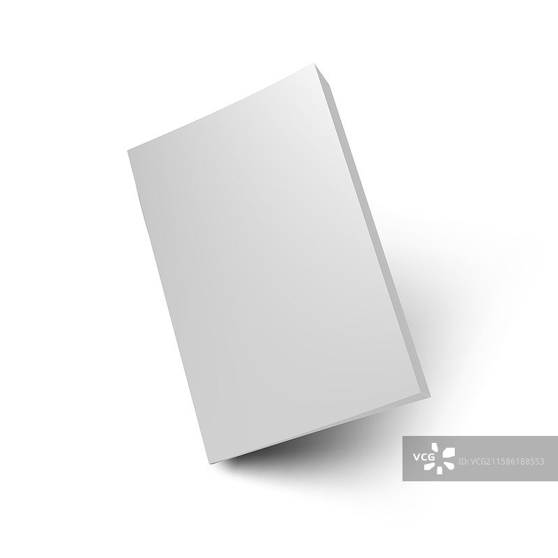 3D封闭透明宣传册，内含白色纸张图片素材