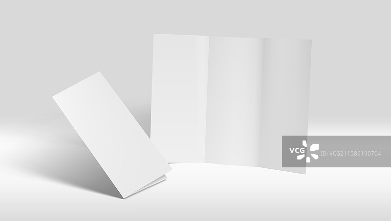 带阴影的A4三折纸宣传册飞翔图片素材