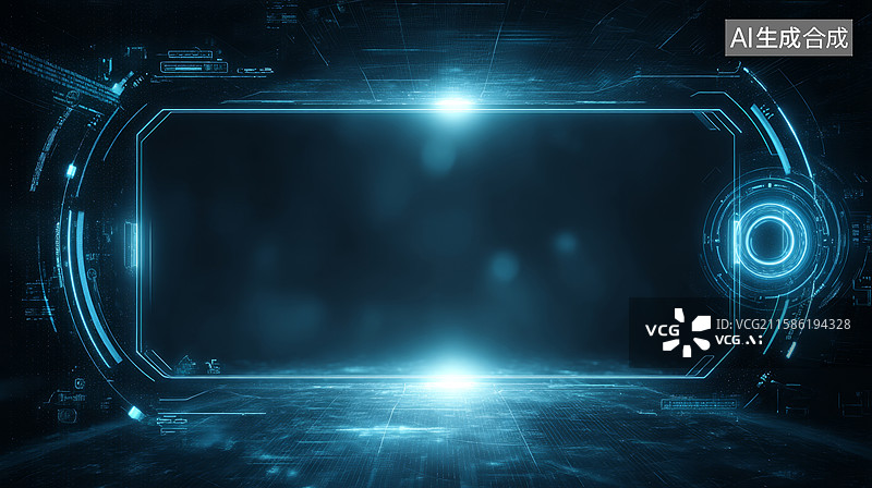【AI数字艺术】未来科技视窗展示图片素材