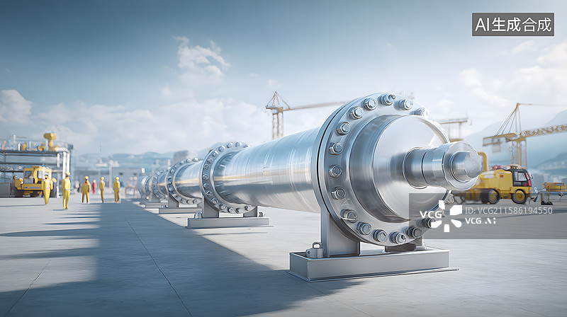【AI数字艺术】工业管道之美图片素材