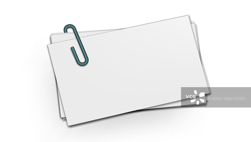 一叠透明的名片和纸夹图片素材