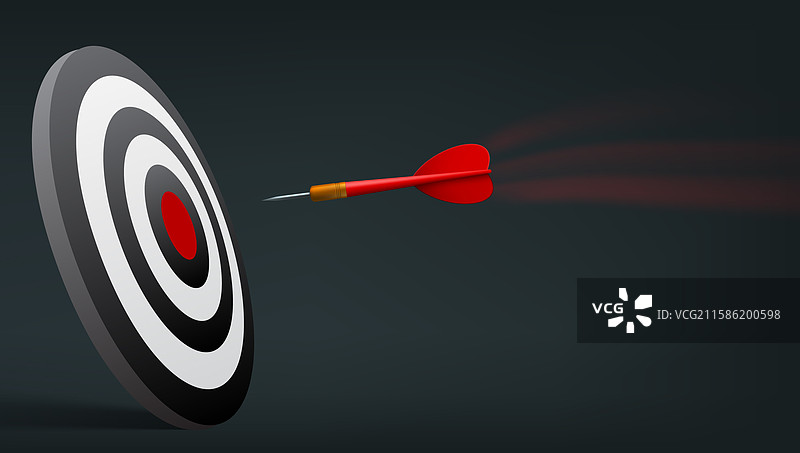 3D红色飞镖击中飞镖靶的模型图片素材