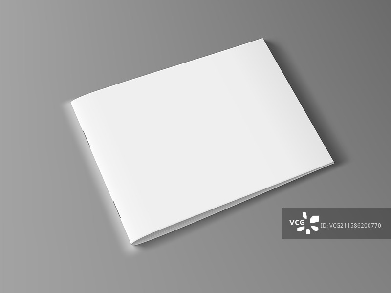 带阴影的空白逼真宣传册或杂志图片素材